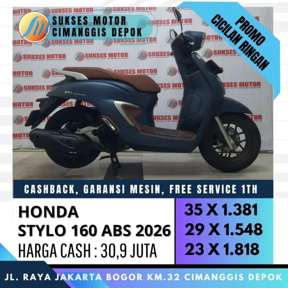 STYLO 160 ABS 2026 MULUS LIKE NEW CASH KREDIT COVER JABODETABEK