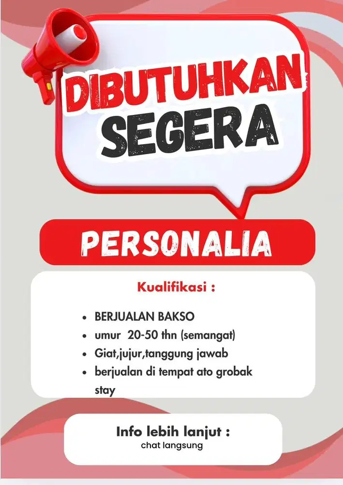 PEDAGANG BAKSO di tempat