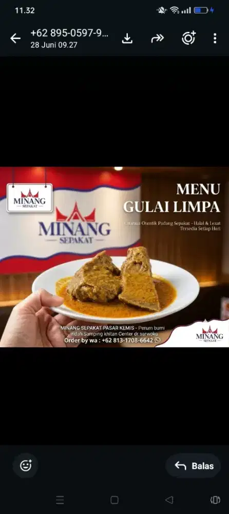 Di butuhkan segera karawan untuk rumah makan Padang bagian palung.