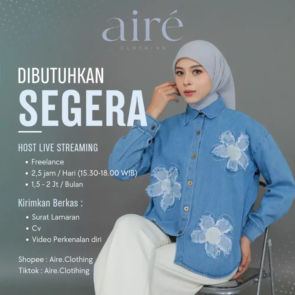 DICARI SEGERA HOST LIVE STREAMING WANITA