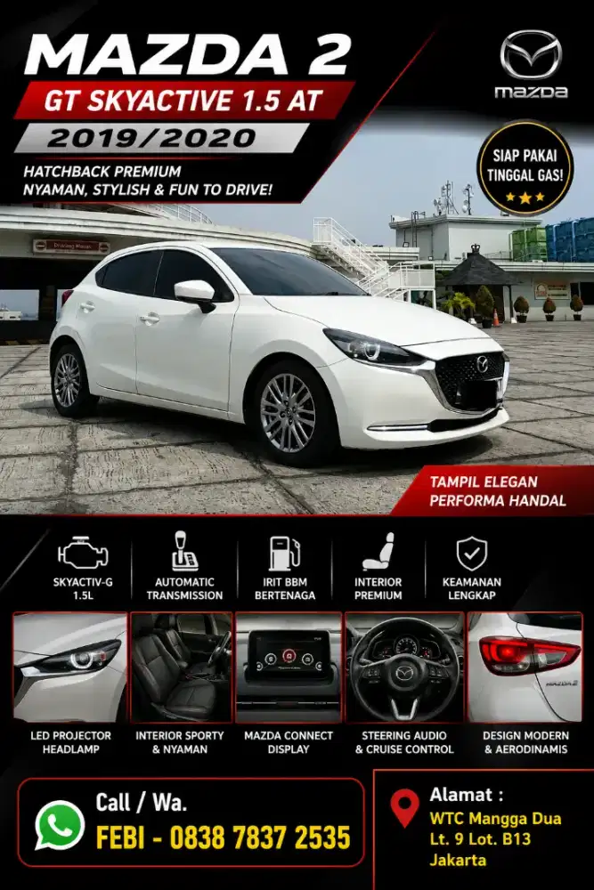 Mazda 2 GT Skyactive 1.5 AT Matic 2020 Terawat
