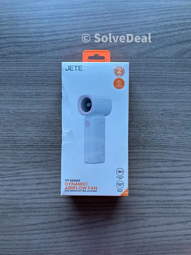 Jete Kipas Portable TF1 Dynamic Airflow Fan Rechargeable 18H Working