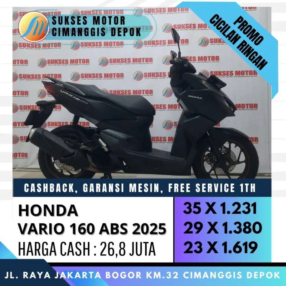 NEW VARIO 160 ABS 2025 MULUS BERGARANSI CASH KREDIT COVER JABODETABEK