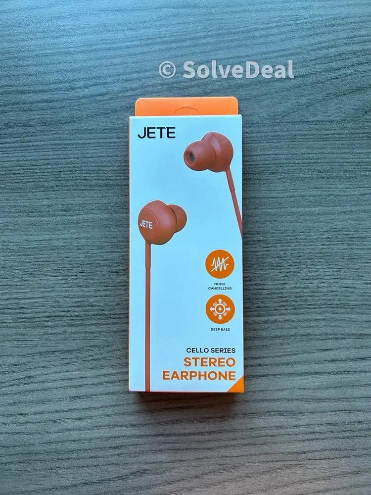 Jete Stereo Earphone Jack Audio 3.5mm Cello Series Noise Cancelling