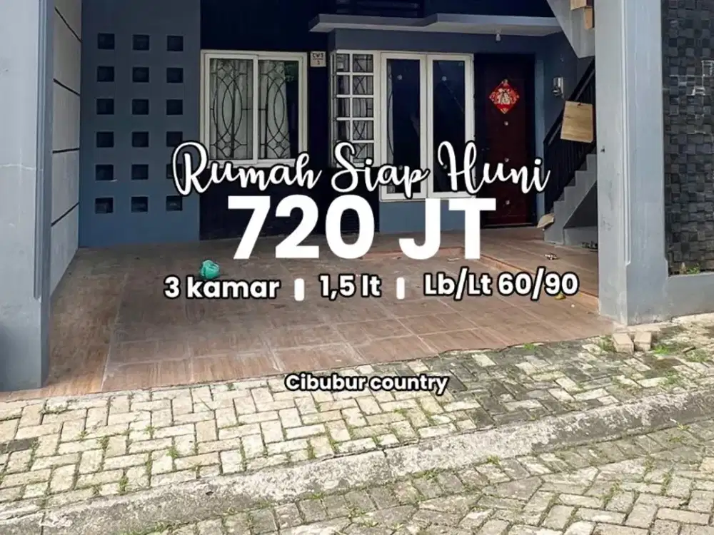 Rekomendasi Rumah 1,5 Lantai nyaman TerMurah di Cibubur Country