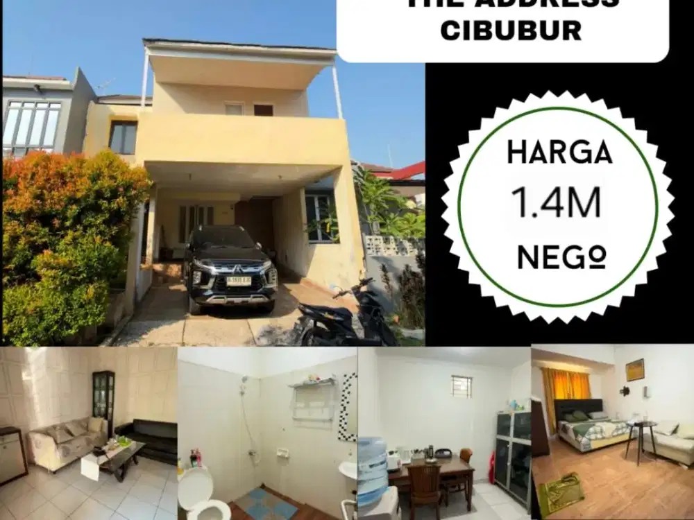 RUMAH SECOND DI THE ADDRESS CIBUBUR,.. BUTUH CEPAT TERJUAL MAU PINDAH!