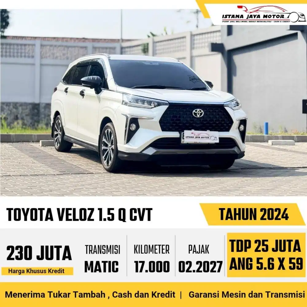 Toyota Veloz Q CVT th 2024 #istana jaya motor