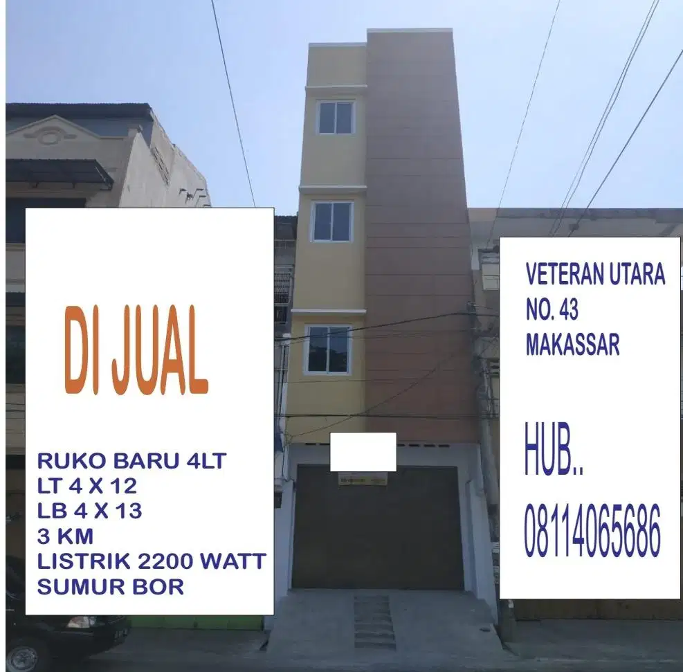 DIJUAL RUKO 4 LANTAI
