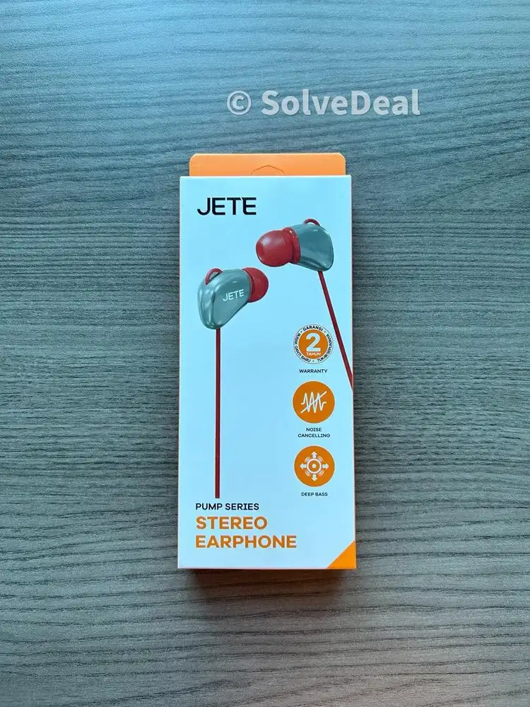 Jete Stereo Earphone Jack Audio 3.5mm Pump Series Noise