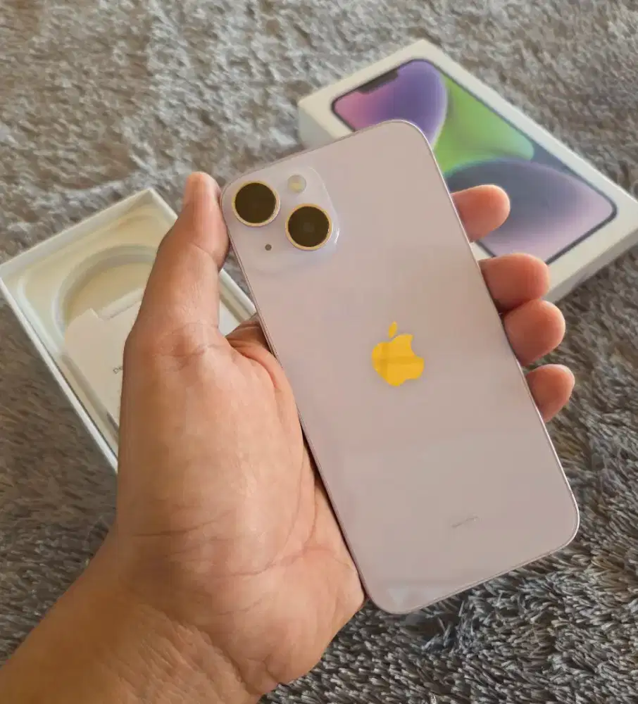 Iphone 14 256Gb Purple battery health 91% garansi IBOX