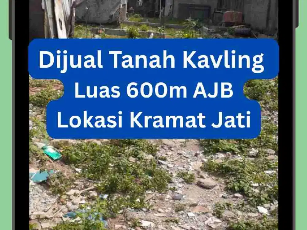 Dijual Murah Kavling Luas 600m Dekat Pasar Kramat Jati Jakarta