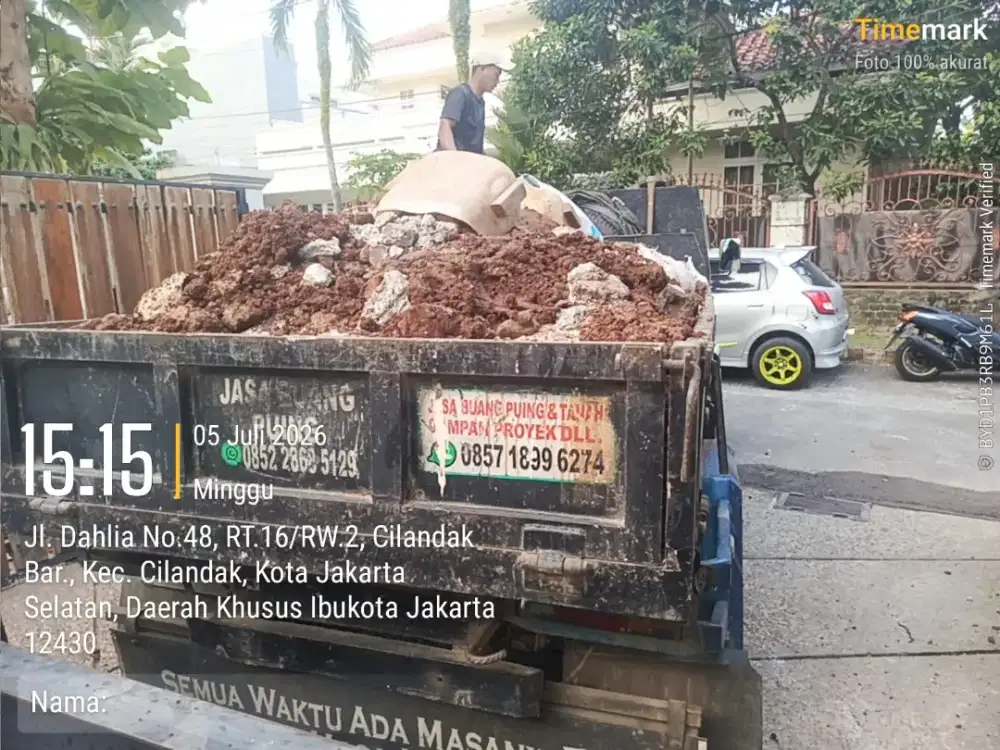 Jasa buang sampah puing