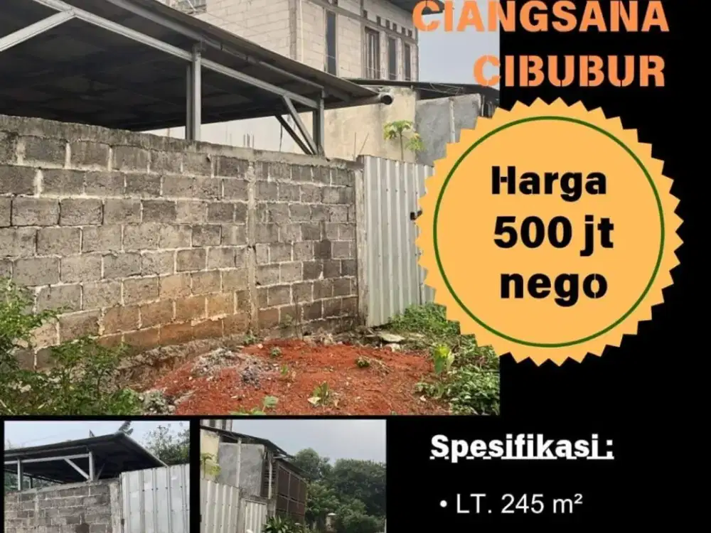 DIJUAL TANAH DI CIANGSANA DEKAT SEKOLAH PILAR