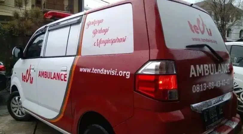 Digital printing sticker vinyl stiker booth kuliner branding mobil