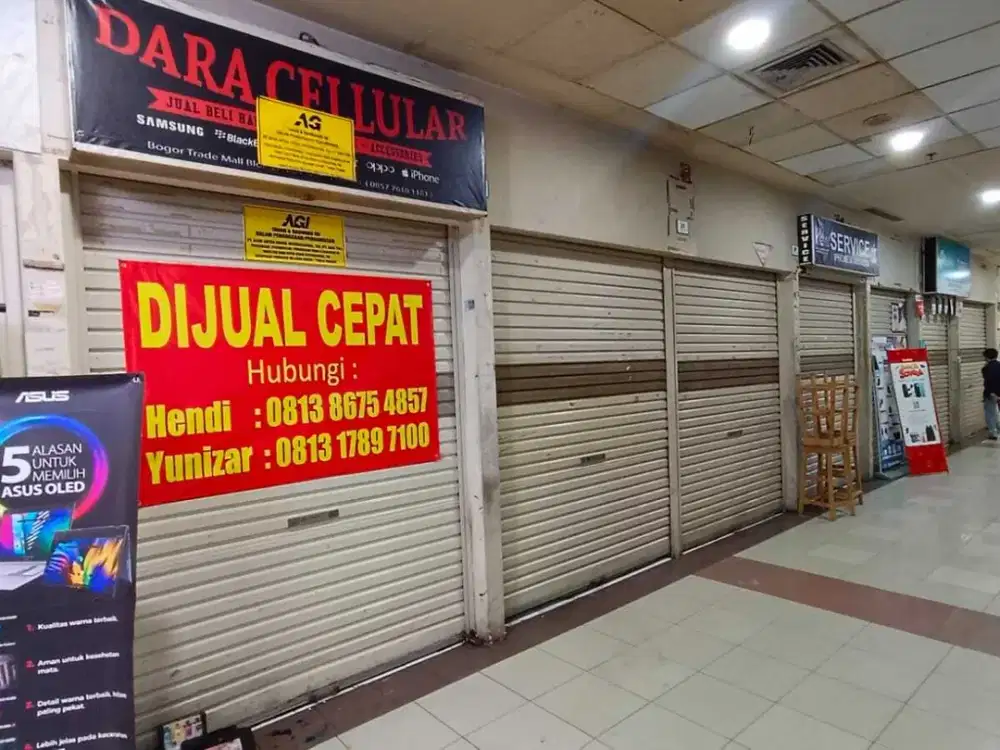 Dijual 1 Unit Kios di Bogor Trade Mall Rp 205Jt - Bogor!