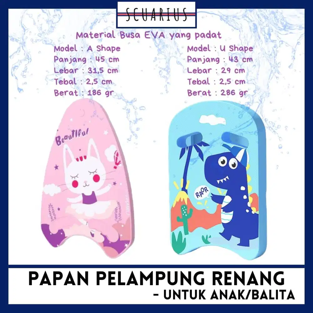 PAPAN PELAMPUNG RENANG ANAK | KICKBOARD EVA PADAT | LATIHAN RENANG