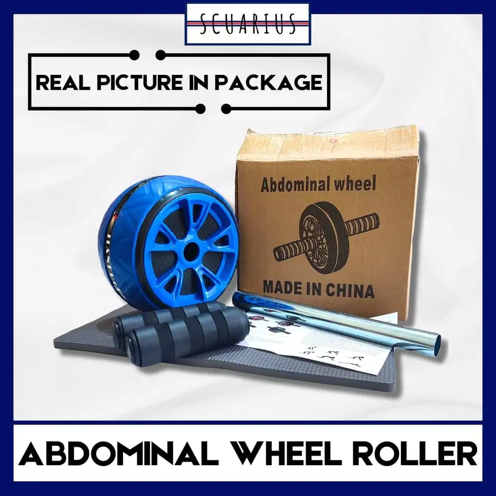 ABDOMINAL WHEEL ROLLER | AB ROLLER DOUBLE WHEEL | ALAT LATIHAN OTOT