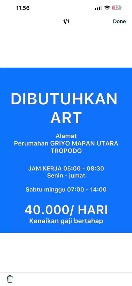 LOKER ART WARU segera