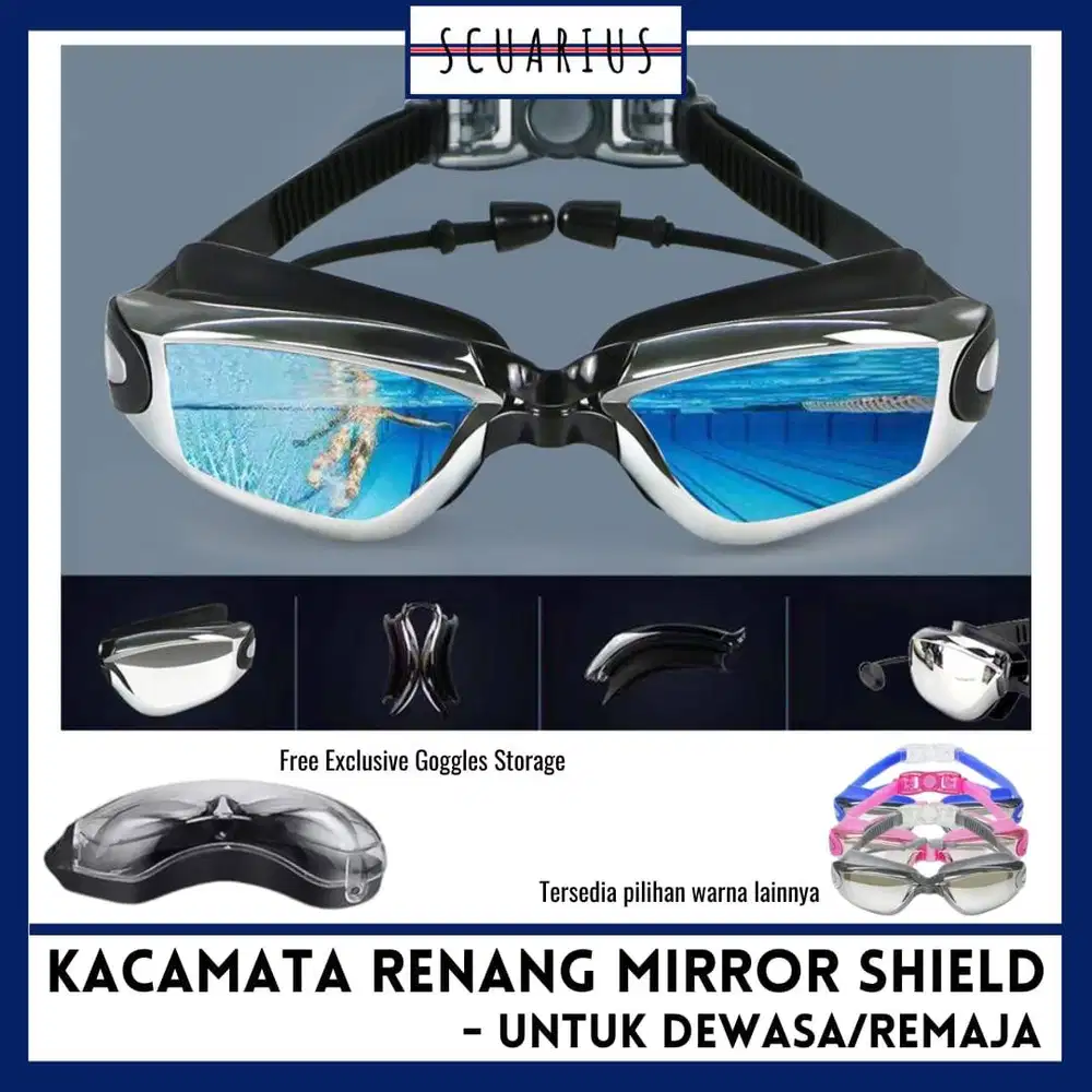 KACAMATA RENANG MIRROR SHIELD | SWIMMING GOGGLES DEWASA