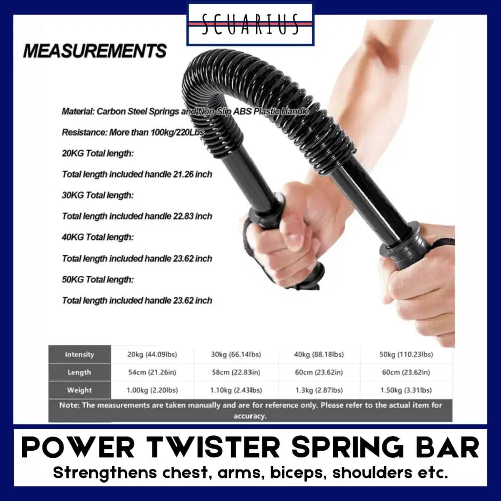 POWER TWISTER SPRING BAR | CHEST EXPANDER | ALAT LATIHAN OTOT DADA