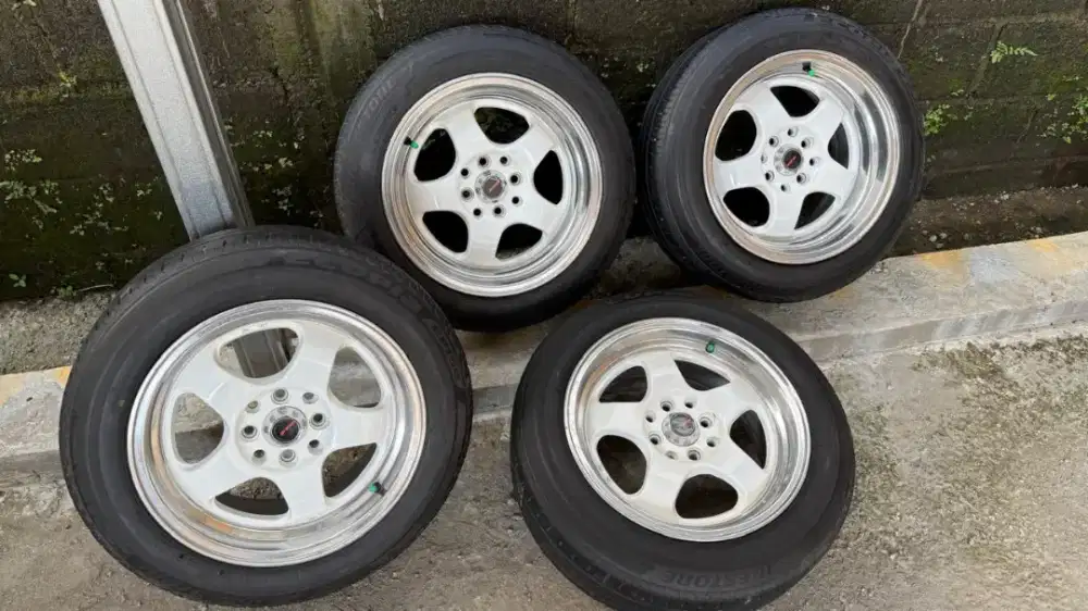 Velg Work Meister Celong Ring 15 R15 R 15 Lebar 7 8 Ban 185/55 Mulus