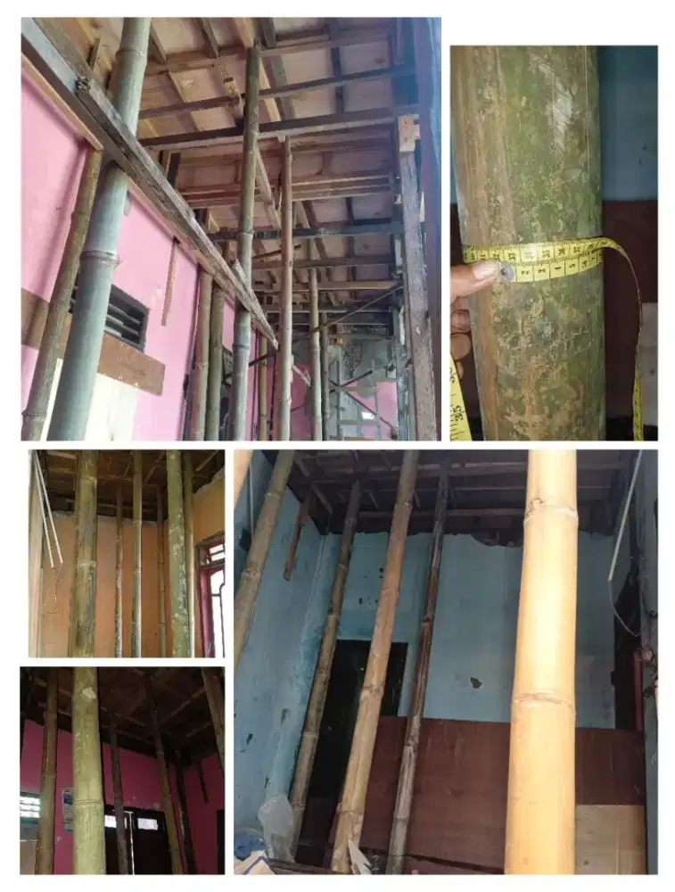 Bambu bekas sangga cor