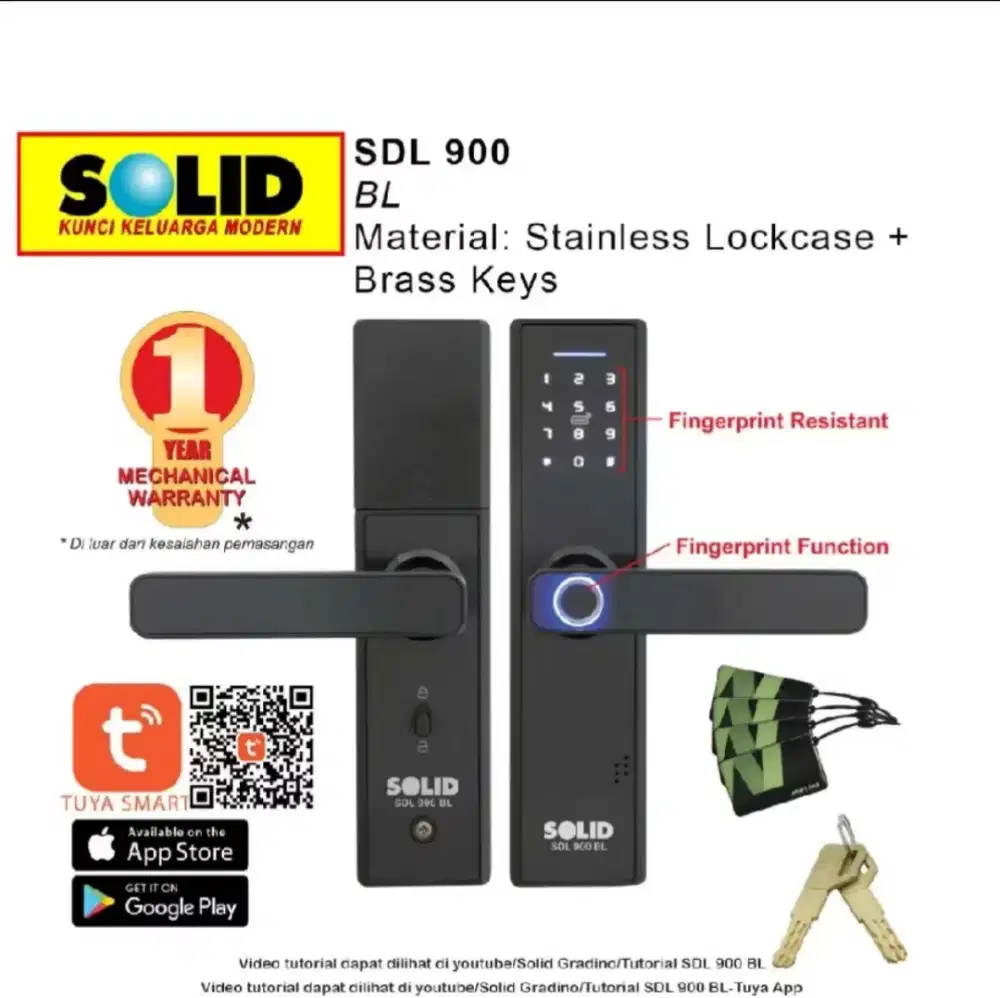 Solid Smart Door Lock SDL 900 BL Kunci Pintu
Digital Smart Home
