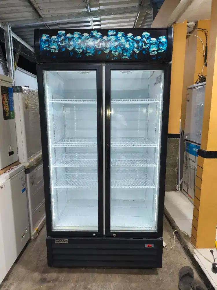 Modena show case 2 pintu 800 liter ORI mulus