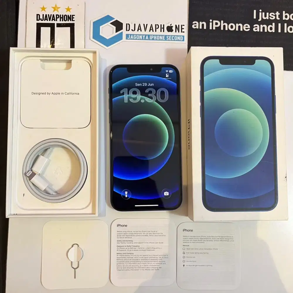 iPhone 12 Blue 128GB Ex iBox Resmi