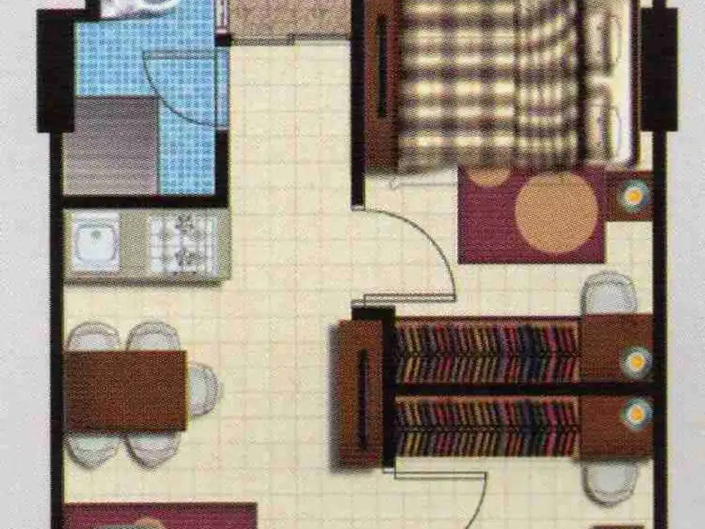Disewakan : Apartemen 2BR Unfurnish di Grand Palm/Green Palm Residence