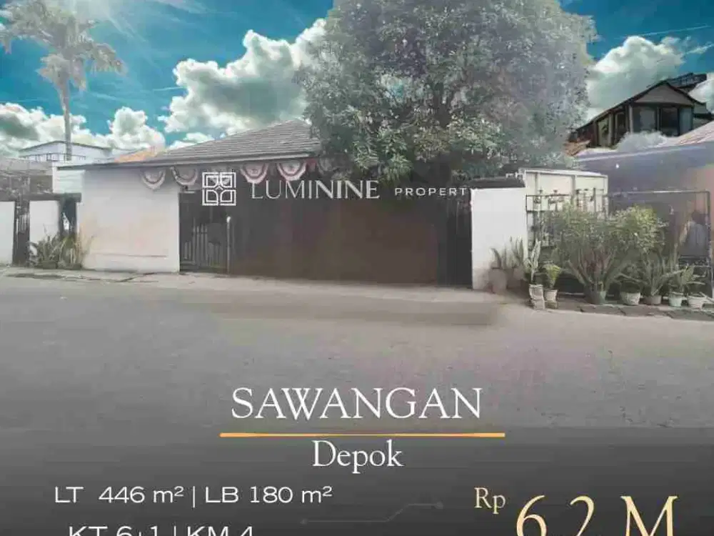 DIJUAL RUMAH LUAS COCOK UNTUK USAHA DI SAWANGAN, DEPOK (MP)