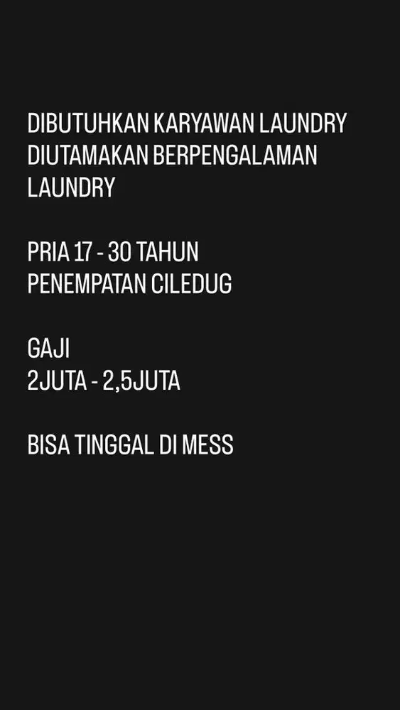 karyawan laundry