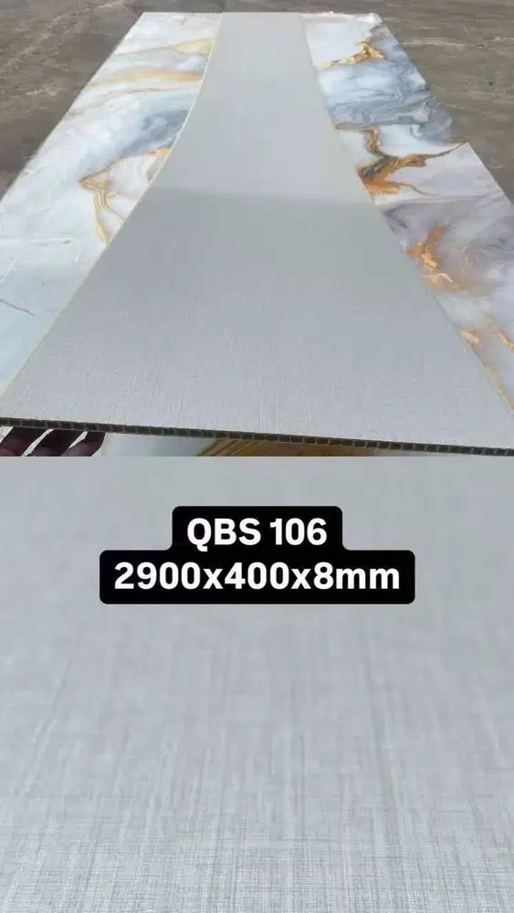 Wallboard Sheet PVC /WPC Dinding Flat PVC Motif Random Panjang 2,9M