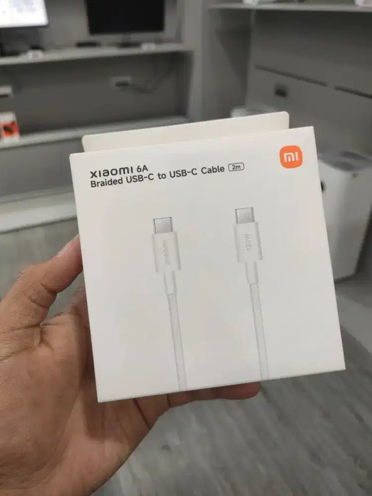 Xiaomi 6A Braided C to C Cable 2M New Garansi Resmi