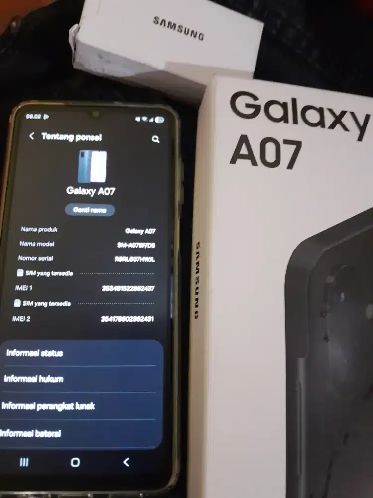 Jual cepat samsung A07 baru buka kardus