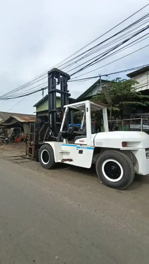 Forklift TCM 10 Ton,Matic,Tiang 5 Meter,Mesin Isuzu 6BG1,Tahun 2015