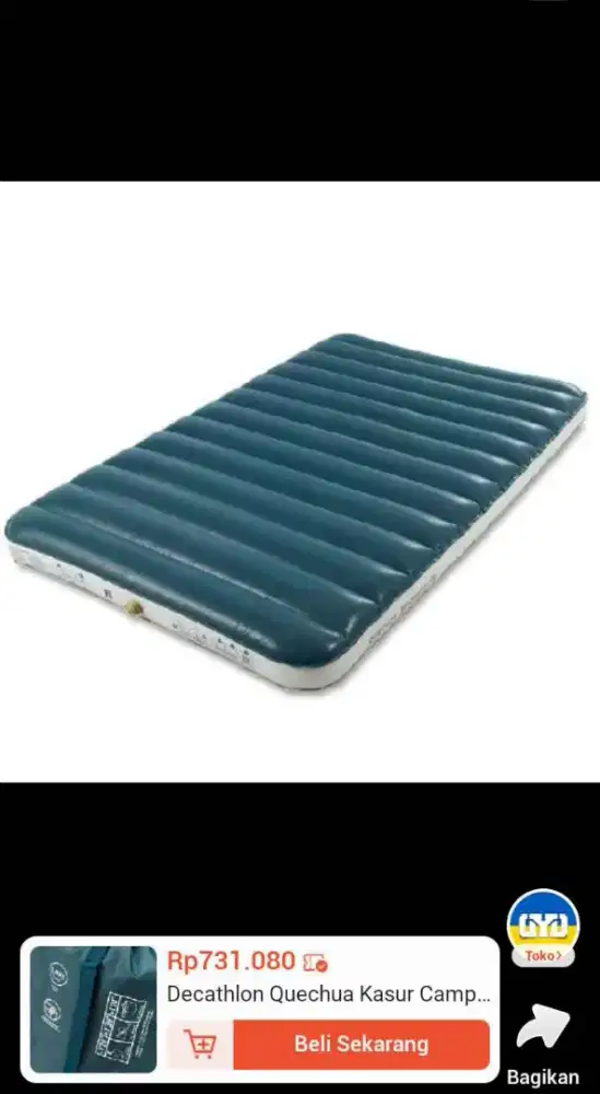 Decathlon Quechua kasur angin 200x120x17cm