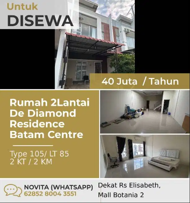 Rumah 2Lantai De Diamond Residence,Batam Centre