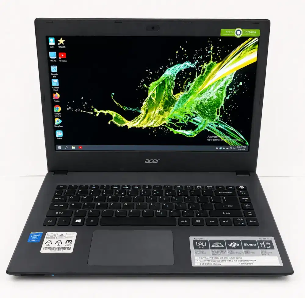 Laptop Acer Core i3 Gen 5 Ram 4GB, Win 10, Siap Paki