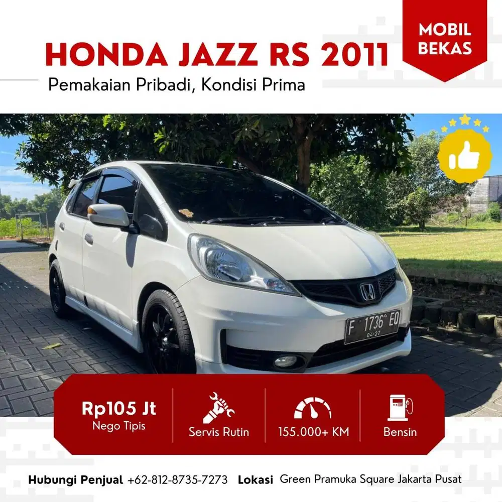 HONDA JAZZ RS 2011 KONDISI PRIMA