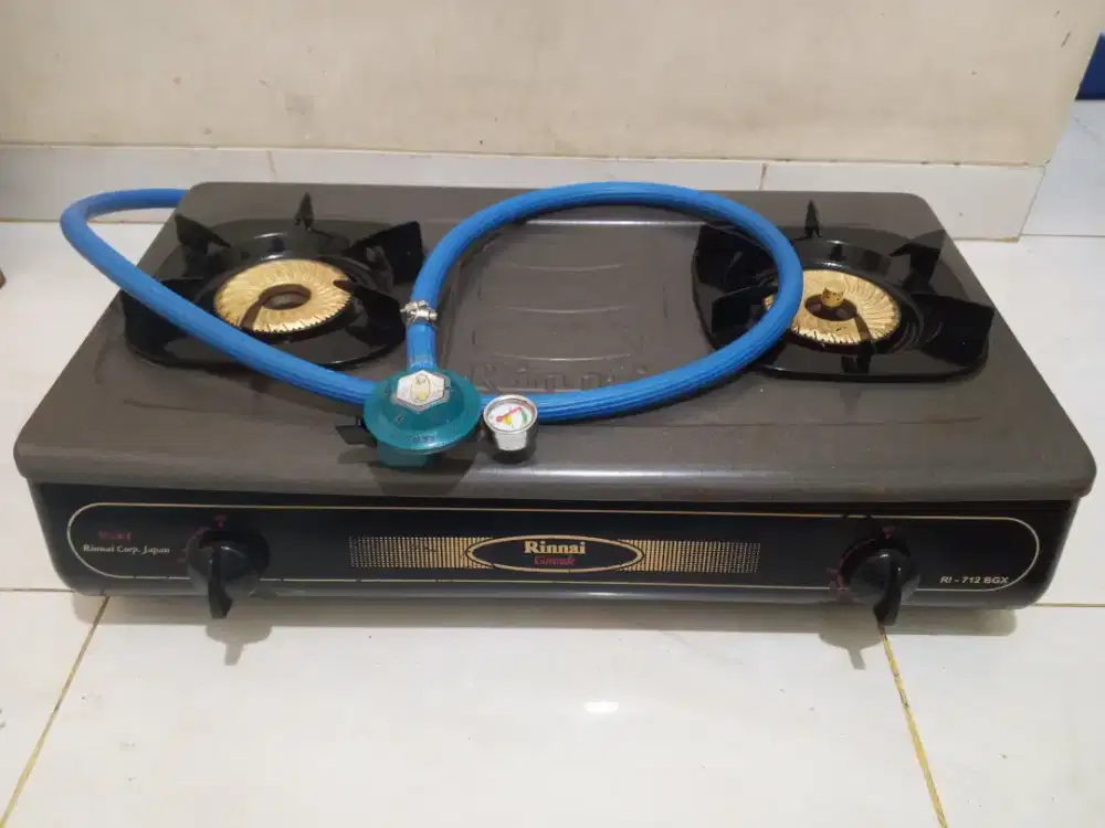 Kompor gas Rinnai Jumbo RI-712 BGX + selang regulator