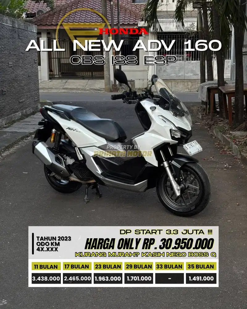 CREDIT DP MULAI 3.3 JUTAA ADV 160 CBS ISS ESP 2023 !!!