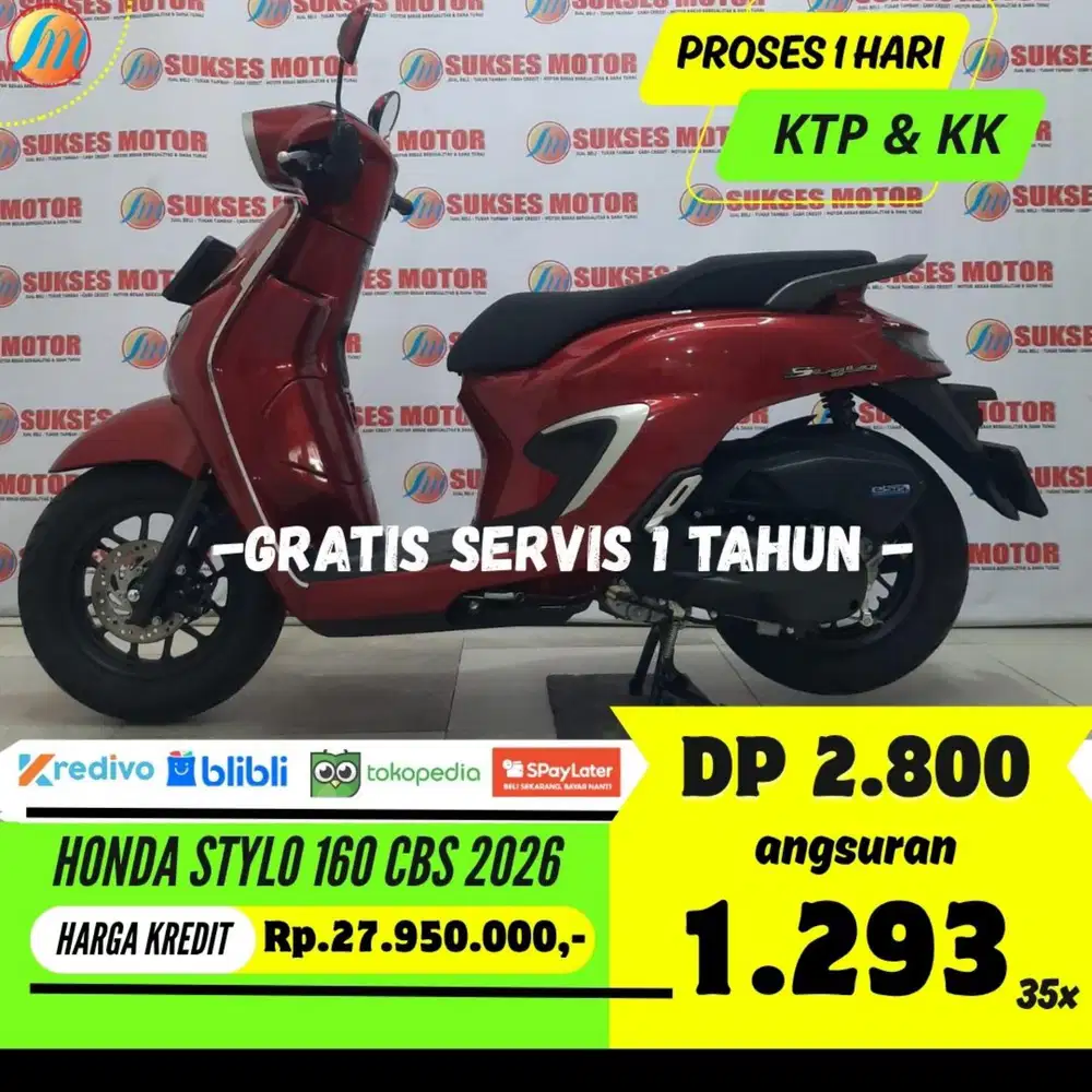 DP CUKUP 2,8JUTA HONDA STYLO 160 CBS 2026 SEKEN BERGARANSI FREE SERVIS