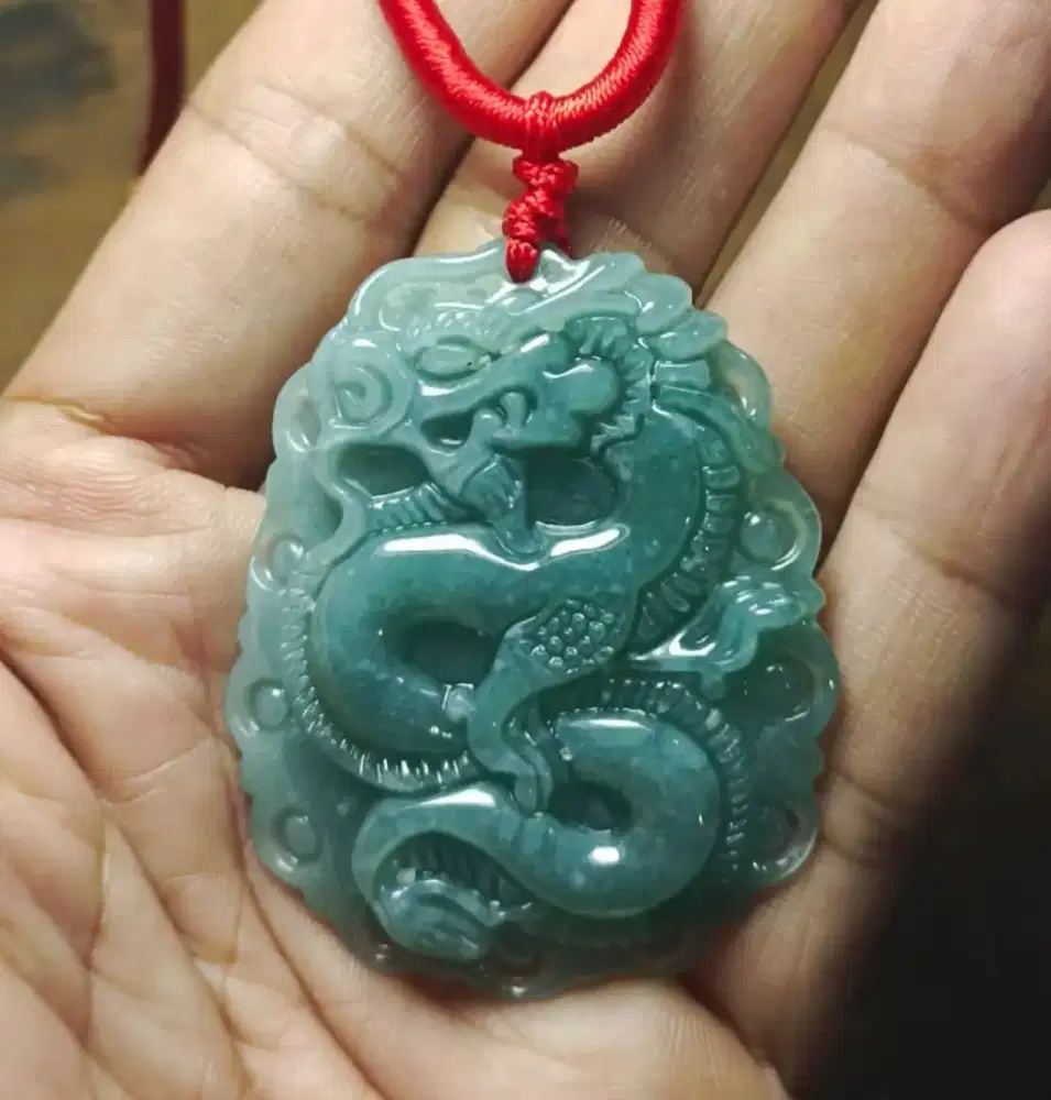 (WAJIB Transaksi Offline) Pendant Carving Jade Burma Type A Original