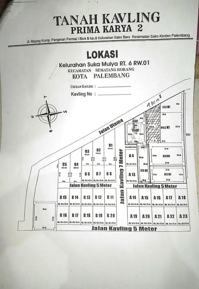 Jual tanah kaplingan