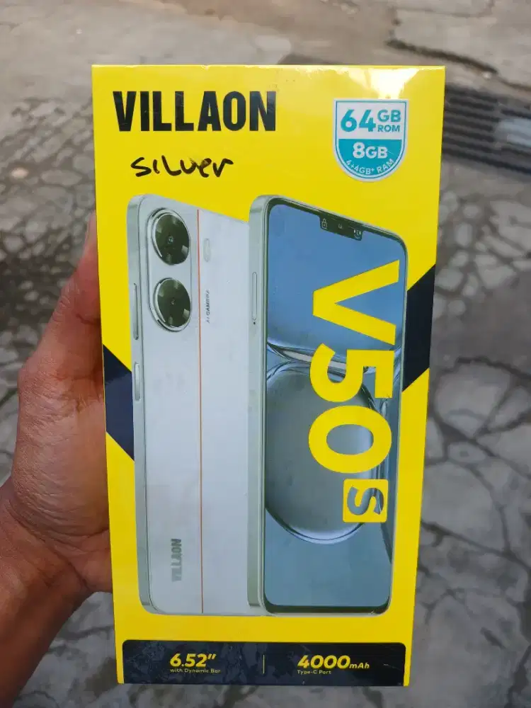 Villaon V50s 4Gb 64Gb Battery 4000mAh Layar 6,52 inch DynamicBar Resmi