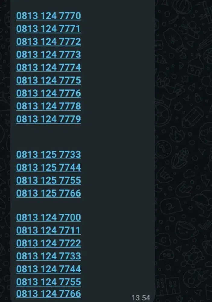 Nomor cantik simpati 11 digit