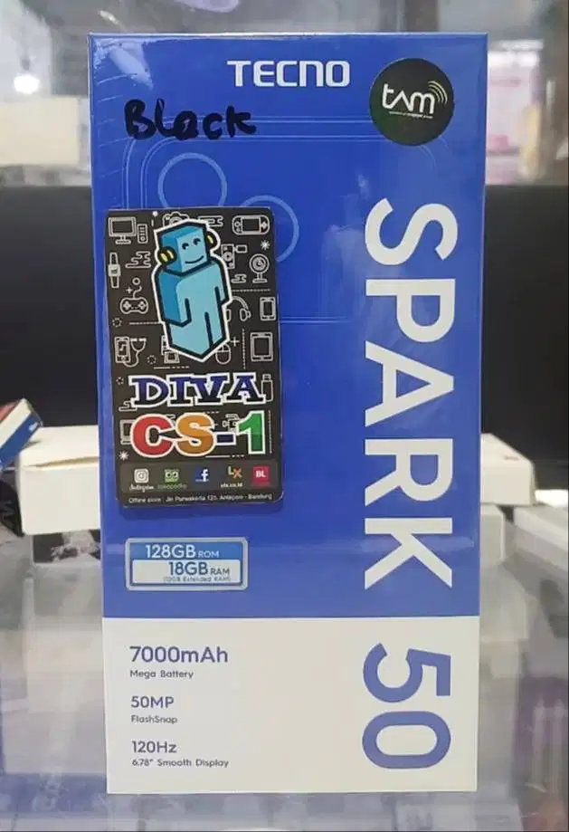 Tecno Spark 50 Ram 6Gb 128Gb Batere 7000 mAh Android 16 Kamera 50Mp