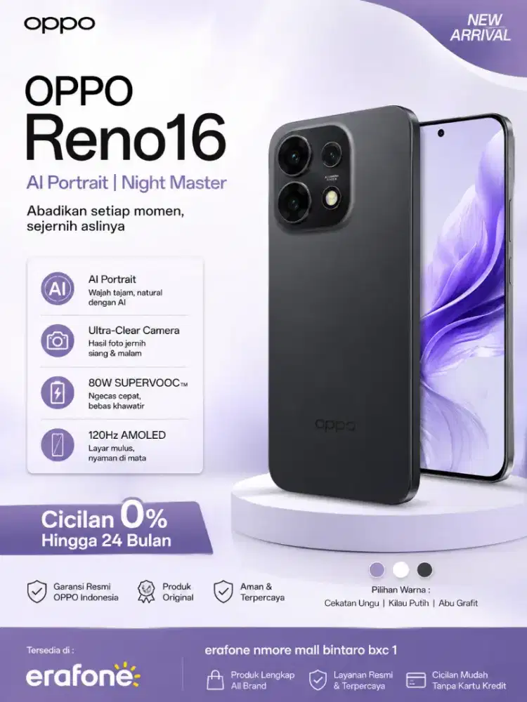 CICILAN OPPO RENO 16