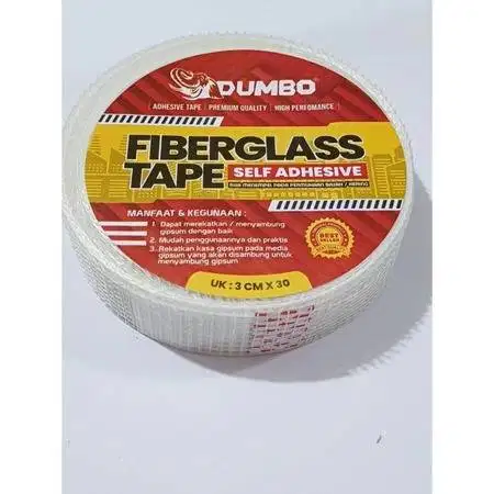 Lakban Gypsum DUMBO Fiberglass Tape Self Adhesive 3cmx30